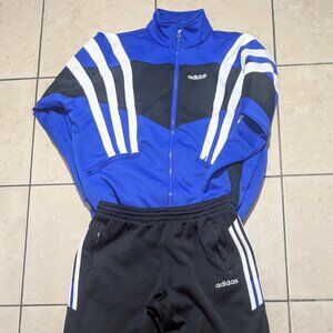 Adidas 1996 Trainning Suit Men's Size Small Blue/Black Pre-owned